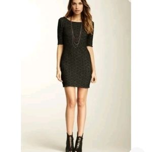 Free People Lady Plucker Knit Black Dress